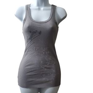 Vintage y2k 2000 Volcom Womens Grey Floral  tank top